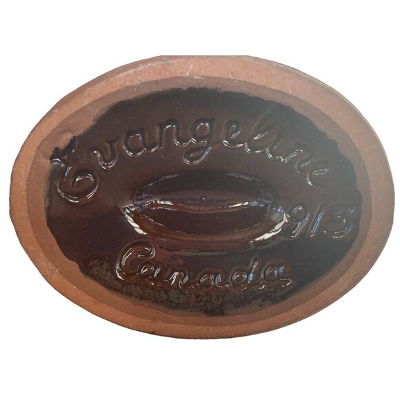 Vintage Mid-Century Red Drip Glaze Planter – Evangeline Canuck Pottery #913 - Picture 2 of 7